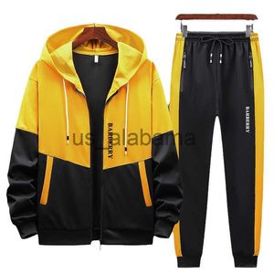 Survêtements pour hommes Survêtement Hommes Ensembles Sweats à capuche d'hiver Pantalon 2 pièces Sweats à capuche pour hommes Automne Sweat-shirt Sport Joggers Pantalon de survêtement Costume Mâle x0907