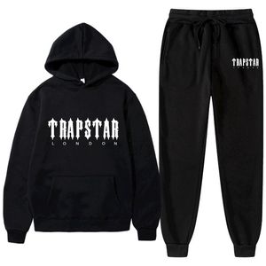 Survêtements pour hommes Survêtement Tendance À Capuche 2 Pièces Ensemble Sweat À Capuche Sweatpants Sportwear Jogging Outfit Trapstar Homme Vêtements 221117