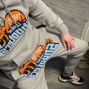 Mens tracksuits Trap Oversized Sweatshirts Shooters Hooded Mannen Vrouw Star van Tiger Handdoek Borduren Trui Hoge Kwaliteit Fleece Streetwear White Hoodie