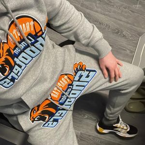 Chándales para hombres Trapstar tiradores para hombres con capucha hombres mujer tigre toalla bordado jersey de alta calidad sudaderas de lana streetwear