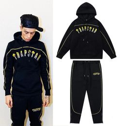 Trapsuits voor heren Trapstar Men Sweaterpak Borduurbrief Hoodies Pants Sweatshirt Set Hip Hop Casual kleding Streetwear broek Sportkleding 230413