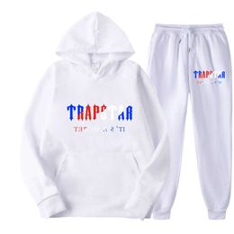 Trapsuits voor heren Trapstar Tracksuit Brand Gedrukte Sport Warme kleuren Twee stukken Loose Set Hoodie Pants Jogging Hooded G221010