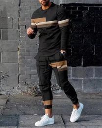 Trainingspakken voor heren Trendy designerkleding 3D-print Oversize pak Heren Casual broek met lange mouwen Sport trainingspak Grafische T-shirts Street chic sets 231021