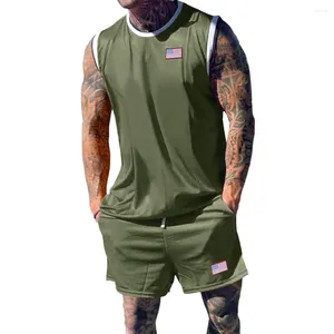 Les survêtements masculins vont 1 short supérieur Green M-3xl rouge noir bleu décontracté pour hommes