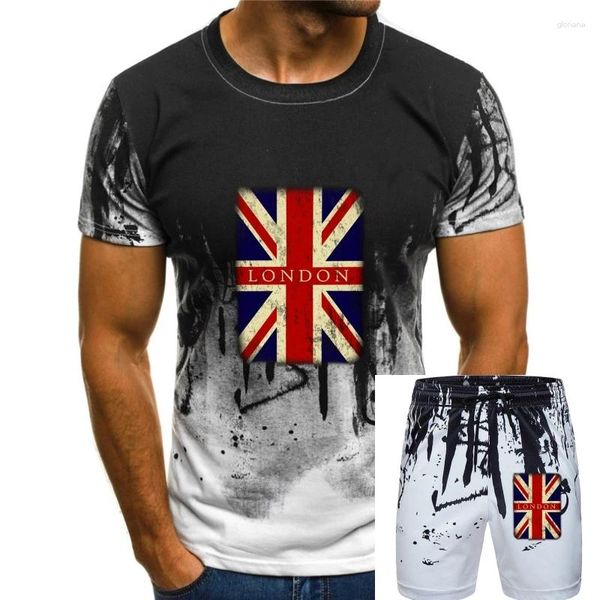 Chándales para hombre, camiseta Vintage con bandera de Reino Unido y Londres, camiseta Unisex para hombre y mujer