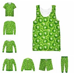 Chándales para hombre Vitinea 3D Full Print Fresh Lime camiseta/sudadera/sudaderas con cremallera/chaqueta fina/pantalones Four Seasons Casual