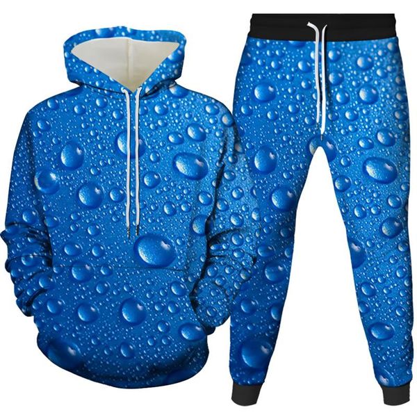 Chándales de hombre Gotas de agua Impresión 3D Harajuku Sudadera con capucha Niños Bebé Moda Casual Streetwear Manga larga Niño Niño Niña Jersey Sudadera Top