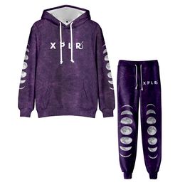 Trainingspakken voor heren WAWNI XPLR Hell Week 22 Cloud Hoodies Tweedelige set Sam en Colby Sweatshirts Broekpak Rode Tie Dye Hoodie Joggingbroeksets 230309