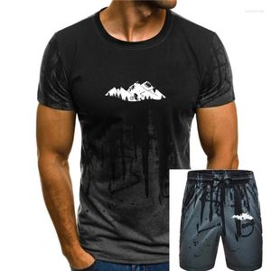 Survêtements pour hommes Wheelie devant les montagnes T-shirts Hommes T-shirts en coton VTT VTT Cyclisme Vélo Ride Racing Tee Shirt Court