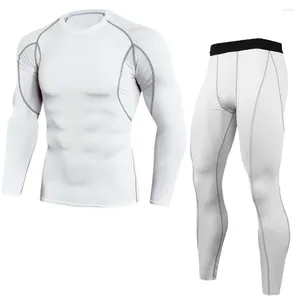 Tracksuits voor heren Wit Running Tracksuit Jogging Cycling Underwear Sports Pakken