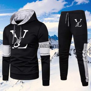 Survêtements pour hommes coupe-vent hiver chaud sweat-shirt pour hommes + pantalon de luxe vêtements de sport tissu ski costumes de neige pour hommes ensembles de jogging tenues de baseball x0907
