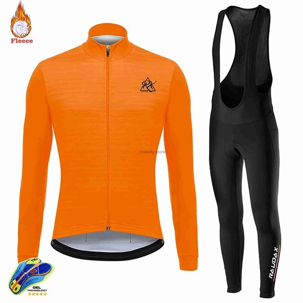 Survêtements pour hommes Veste d'hiver Hommes 2023 TeamWinter Vêtements de cyclisme Bib PantsH2421