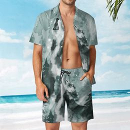 Survêtements pour hommes Winter Moon Beach Suit Graphic 2 Pieces Coordinates Size 230209