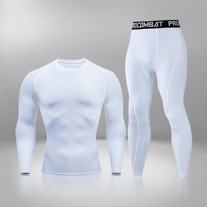 Survêtements pour hommes Hiver Sous-vêtement thermique Hommes Chaud Première Couche Homme Sous-Vêtements Ensemble Compression Séchage Rapide Seconde Peau Caleçon Long Sport 2 Ensembles 230301