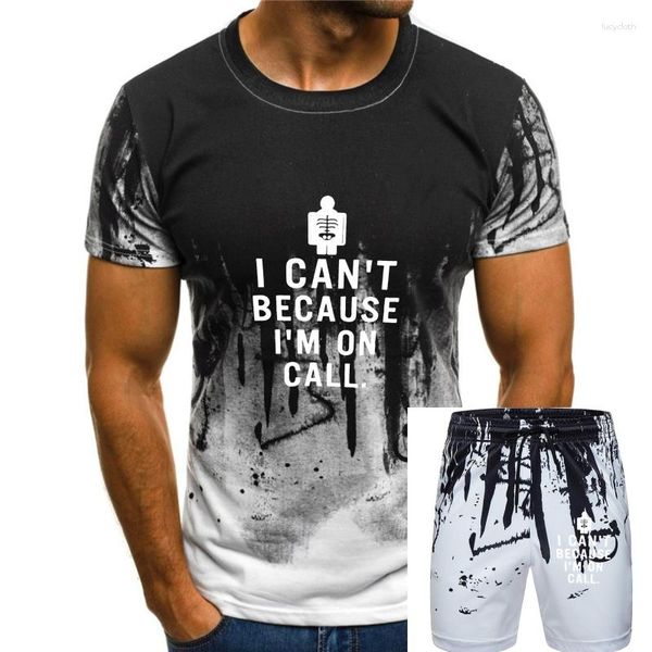 Survêtements pour hommes T-shirt femme taille petite noire ajustée je ne peux pas parce que je suis sur appel amusant harajuku hauts mode t-shirt classique