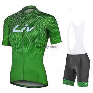 Trajes para hombres Mujeres Verano Lycra Ciclismo Ropa LIV 2022 Road Bike Jersey Set Bib Gel Shorts Sport Traje Fa Bicyc Ropa MTB Vestido KitH24130