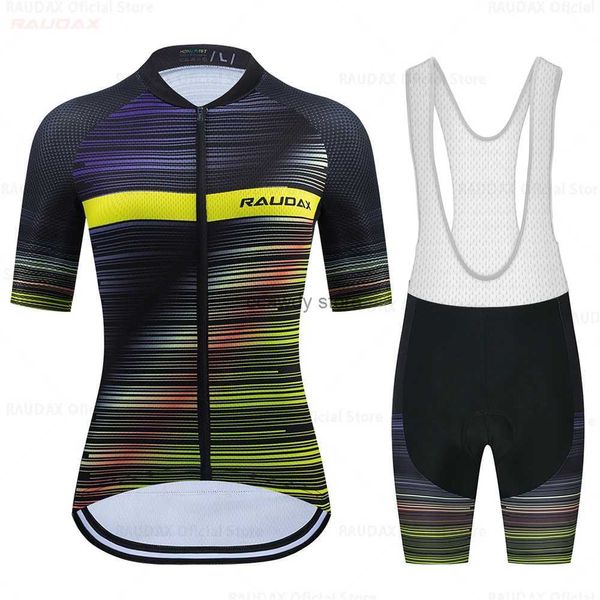 Survêtements pour hommes Femmes Stripe Jersey Jersey 2023 Team Racing Vêtements SportBicyc Bike Uniforme TriathlonH2421