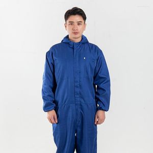 Trainingspakken voor heren werken Jumpsuit Waterdichte elastische manchet Meerdere zakken Anti-statische polyester Lange mouw Men Coveralls uniform voor malenmen '