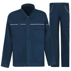 Chándales para hombres Trajes de trabajo Hombres Reflector Anti-Scalding Seguridad Soldadura Ropa Reparador Uniforme con tiras reflectantes Taller de ropa de trabajo