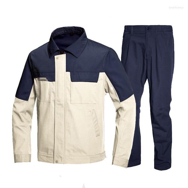 Conjunto de uniforme de taller de chándales para hombre, ropa de trabajo Unisex, taller de reparación de garaje, ropa de trabajo resistente al desgaste