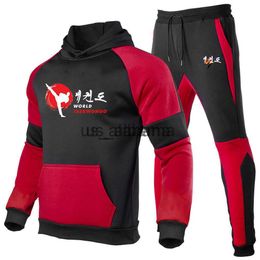 Trainingspakken voor heren WTF World Taekwondo Federation Trainingspak voor heren Hoodies Broeken Tweedelige sets Sportkleding Wollen sweatshirts Joggingsets Trainingspakken x0907