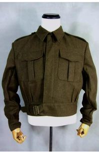 Heren trainingspakken WO II Groot-Brittannië Britse leger P37 Battle Dress Uniform Wollen jas Tuniek