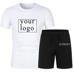 Survêtements pour hommes Votre propre logo de marque de conception / image personnalisée personnalisée partout hommes femmes bricolage shorts à manches courtes ensemble de mode