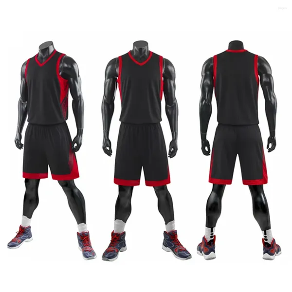 Survêtements pour hommes Jeunes adultes Maillot de basket-ball Ensemble Uniforme Vêtements d'entraînement Gilet et short Survêtement Équipe personnalisée