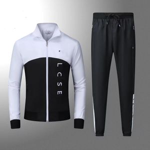 Heren trainingspakken met rits en capuchon, designer tech-pak, sportkleding, casual mode, Frankrijk krokodillenborduurwerk, herenpak, trainingskleding