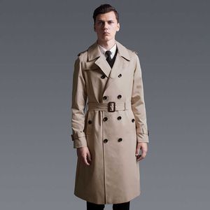 Trench-Coat pour hommes, longueur aux genoux, coupe-vent, grande veste ample, nouvelle collection