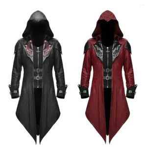 Cazas de zanjas para hombres 2 Color Cosplay Medieval Man Streetwear chaquetas con capucha