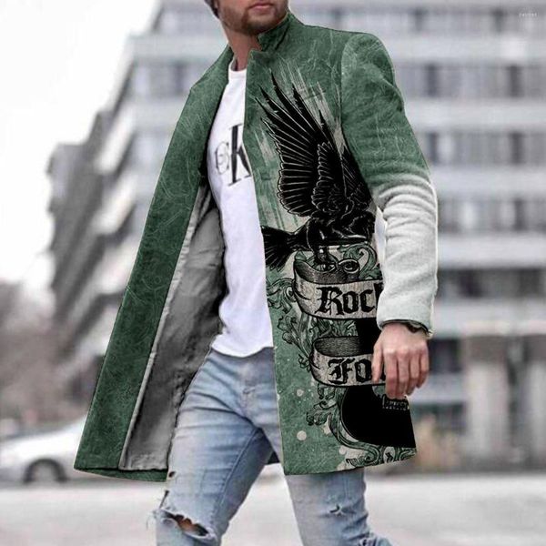 Hommes Trench manteaux 2023 automne mode Plaid coupe-vent décontracté Streetwear pardessus Gentleman luxe Long Manteau Manteau