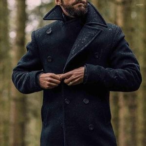 Trenchs pour hommes 2023 Vêtements britanniques de longueur moyenne à manches longues manteau de laine automne et hiver hommes veste cape cape