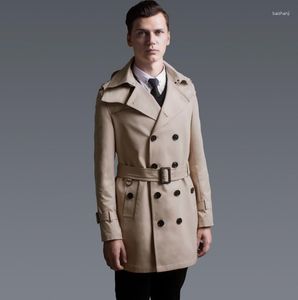 Trenchs de tranchées pour hommes 2023 Designer détachable capuche manteau hommes pardessus à manches longues vêtements pour hommes vêtements d'extérieur printemps automne beige