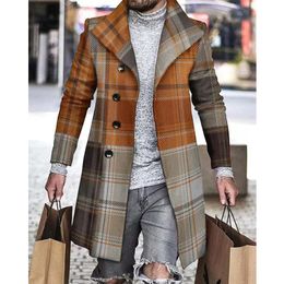 Heren Trench Coats 2023 Spring Fashion Men Windscheper Lange kleding Heren Casual Business Coat Leisure overjas mannelijke punkstijl 230331
