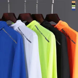 Herengeulcoats 2024 UPF 50 UV ZON BESCHERMING Kleding Pocket Sneldrogende zonnebrand Jacket Windscheper fietsen Running Runstig shirt