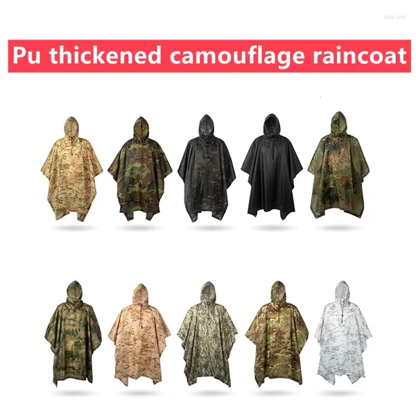 Abrigos de zanjas para hombres 2024 al aire libre militar transpirable camuflaje poncho selva táctica impermeable observación de aves senderismo caza ghillie traje