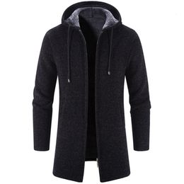 Heren Trench Coats Autumn en Winter Cashmere Cardigan Chenille Outer Sweater Coat Wind Breaker 230130