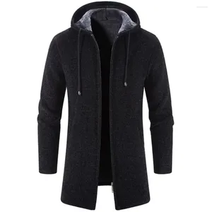 Heren Trench Coats Autumn en Winter Cashmere Cardigan Chenille Outer Sweater Coat Wind Breaker