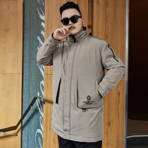 Trenchs pour hommes Automne Veste Hommes Vêtements Lâche Plus Grande Taille 5XL 6XL 8XL 9XL 10XL Manteau Noir Sweats À Capuche Mâle Long Coupe-Vent Homme À Capuche 230417