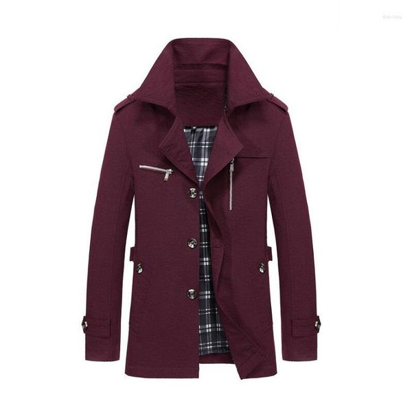 Hommes Trench Coats Automne Vestes Pour Hommes Veste Plus La Taille Plaid Doublure Manteau Vestes Jaqueta De Frio Maculina