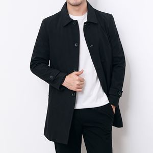 Hommes Trench Coats Automne Hiver Casual Hommes Pardessus Épais Coupe-Vent Plus La Taille Long Noir Mâle Survêtement Garçons Xxxl 4xl 230404