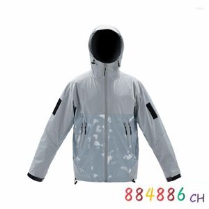 Herengeuljagen zwart grijze mannen vrouwen multi functionele outdoor stormsuit waterdichte winddichte bergbekleding kleding sport wandelen