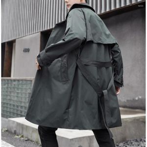 Heren Trench Coats Brand Kleding Kleding Heren Spring Hoge kwaliteit Coat/Male Slim Fit Lange Lange single-bbreasted Jackets/Man Leisure Coat S-2XL