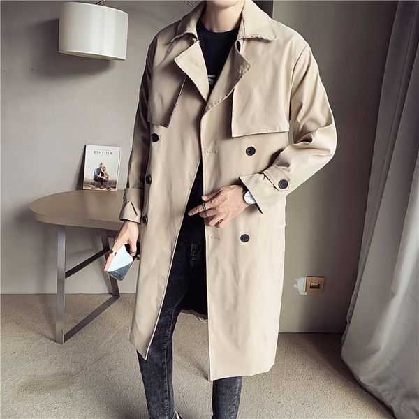 Hommes Trench Coats Marque Vêtements Printemps Haute Qualité Business CoatsMale Slim Fit Long Casual Coupe-Vent Vestes S5XL 230404