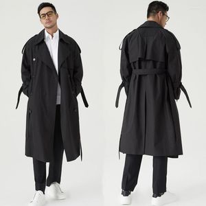 Hommes Trench Coats Casual Long Coat Automne Hiver Double Breasted British Male Windbreaker