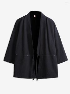Heren Trench Coats Chinese stijl Korte schoenvat driekwart mouw dunne jas windjager