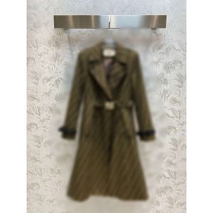 Heren Trench Coats Classic Double F Patroon Jacquard Long Trench Coat