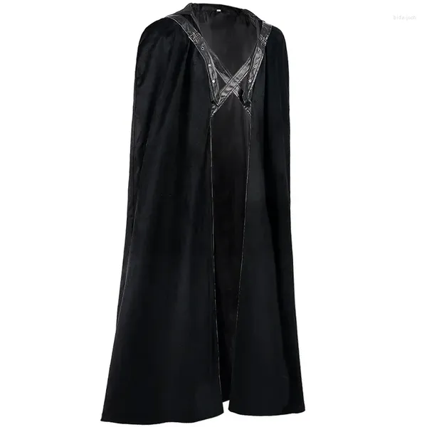 Cazas de zanjas para hombres Capa de la capa Hombres Cape Party Vintage Halloween Etapa de cosplay Cosplay trajes de renacimiento oscuro tela