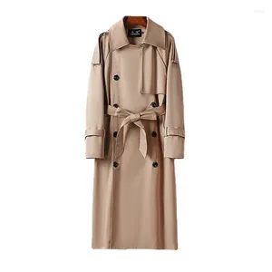 Heren Trench Coats Coat Knie Lengte Oversized Business British Trend Hands Spring en Autumn Fashion Youth Slim Fit Jacket